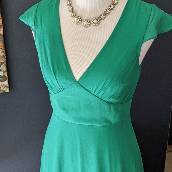 NWT Green chiffon maxi dress - Picture 2 of 8